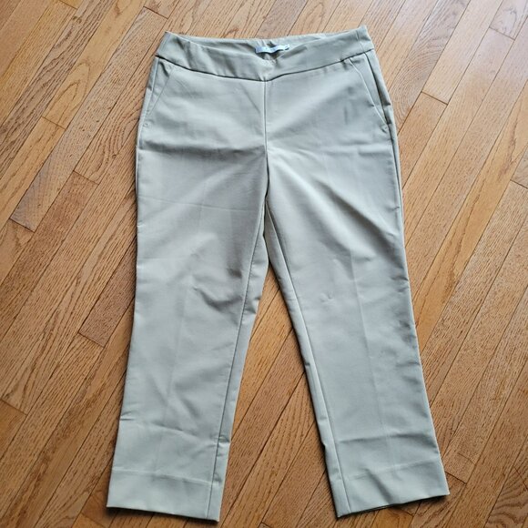 Alfred Sung Crop Stretch Pant Pull On Dress Pant Size 10 - Picture 1 of 11